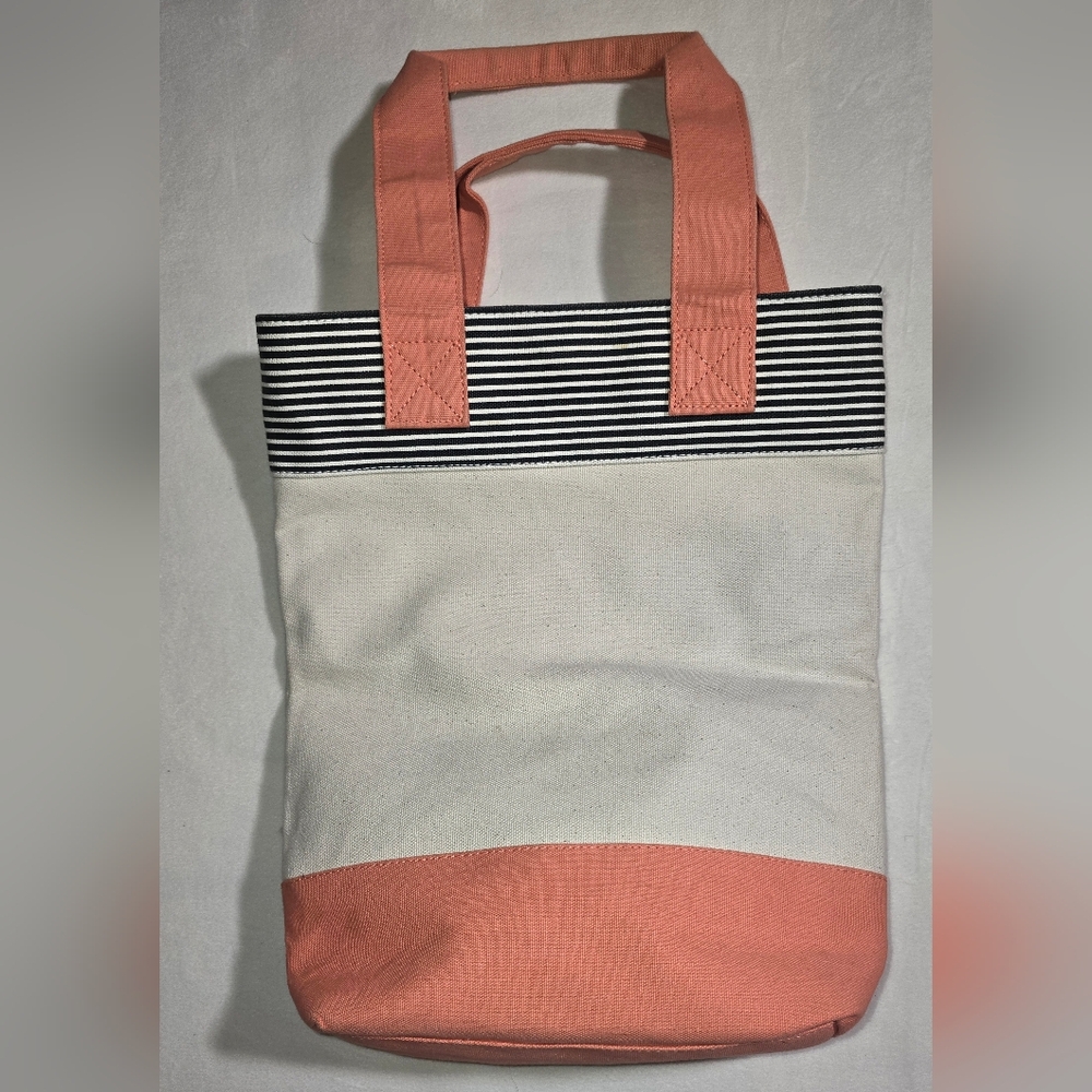 Ame & Lulu Preppy Canvas Tennis Tote Bag Pickleball Country Club - Picture 4 of 5